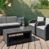 Conjunto muebles rattan modena grafito de keter