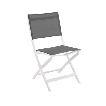 Silla plegable ROSY aluminio aluminio blanco sling silver black
