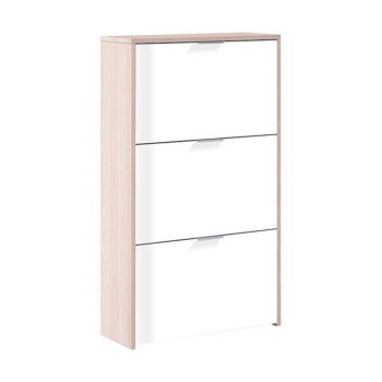 Zapatero 3 puertas CAPRIZZIO roble/blanco brillo Forés