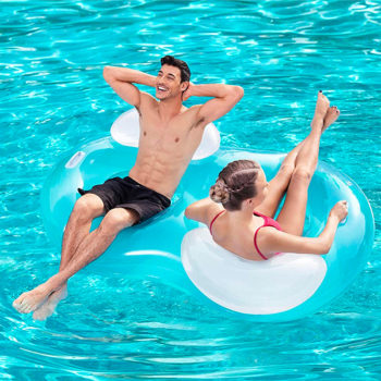 Flotador Hinchable Doble Anillo 117x188 cm Bestway