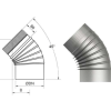 Codo estufa galvanizado 45º Exojo