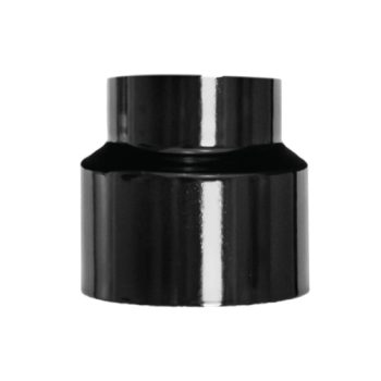 Reduccion para estufa de leña exojo vitrificada negra 250-200