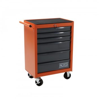 Carro metálico de 6 cajones orange