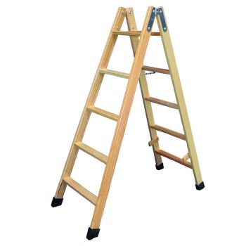 Escalera Tijera Madera Peldaño Canto