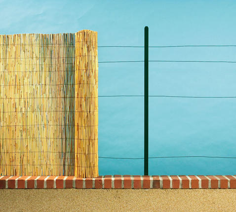 Valla cañizo Tipo Bambú natural pelado