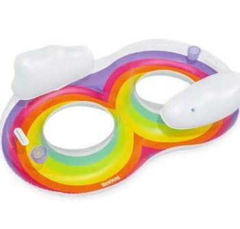 Flotador Doble Asiento Arco Iris