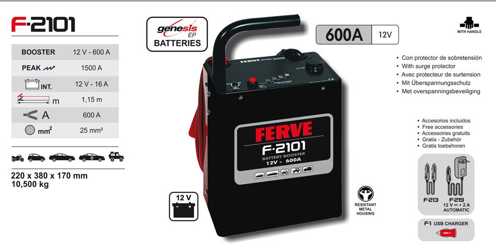 Arrancador booster F-2101 de Ferve - Imagen 2