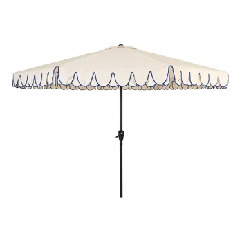 Parasol beige con ribete azul  de 270 cms (copia)