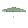 Parasol verde con ribete blanco de 270 cms