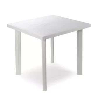 Mesa resina blanca Fiocco exterior 80x75x72 cms